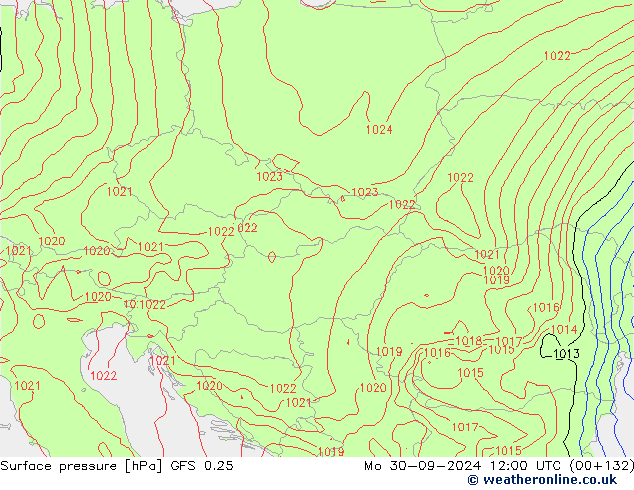 GFS 0.25: пн 30.09.2024 12 UTC