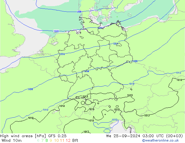 Sturmfelder GFS 0.25 Mi 25.09.2024 03 UTC