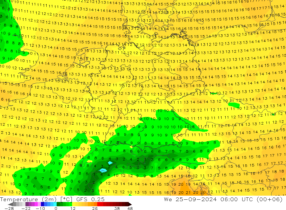 GFS 0.25: Mi 25.09.2024 06 UTC