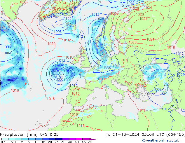 GFS 0.25: Tu 01.10.2024 06 UTC