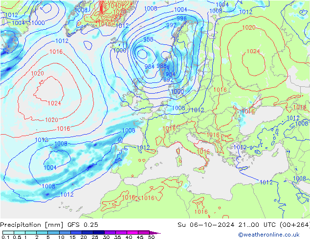 GFS 0.25: Paz 06.10.2024 00 UTC