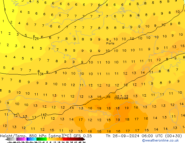 Z500/Regen(+SLP)/Z850 GFS 0.25 do 26.09.2024 06 UTC