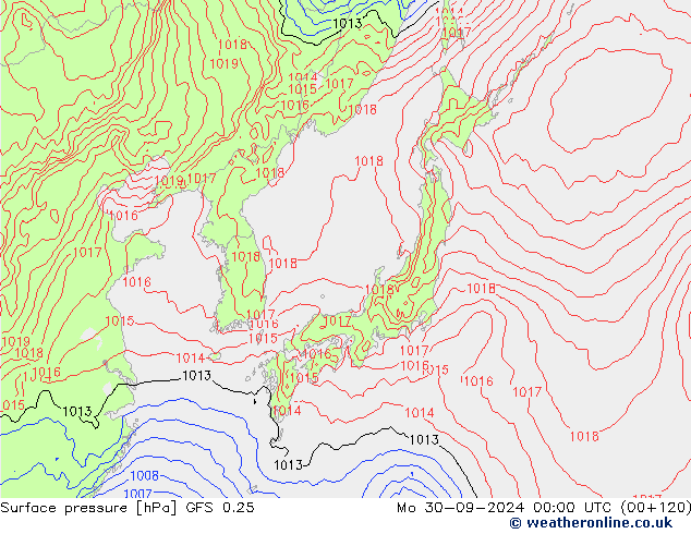 GFS 0.25: Mo 30.09.2024 00 UTC