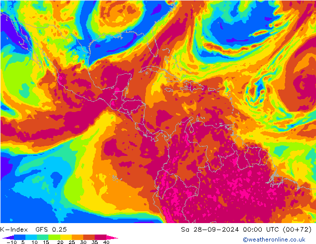 K-Index GFS 0.25 Sa 28.09.2024 00 UTC