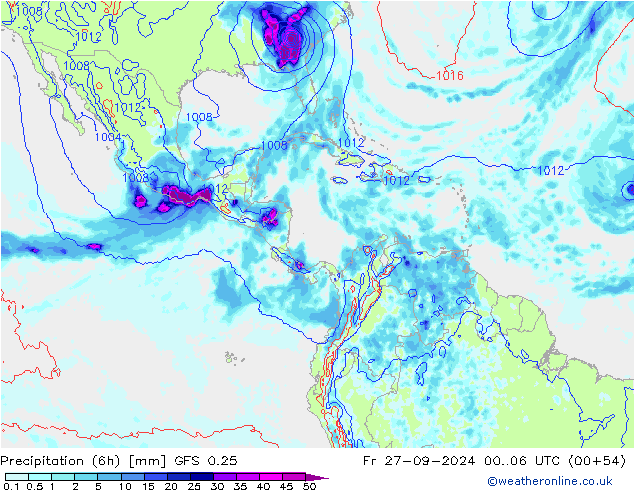 opad (6h) GFS 0.25 pt. 27.09.2024 06 UTC