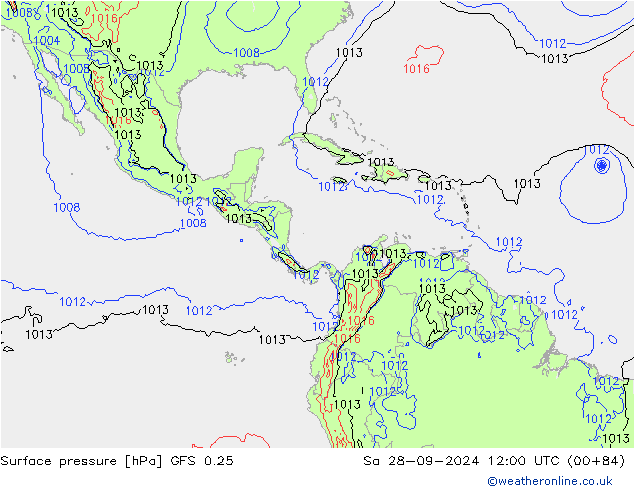 GFS 0.25: sab 28.09.2024 12 UTC