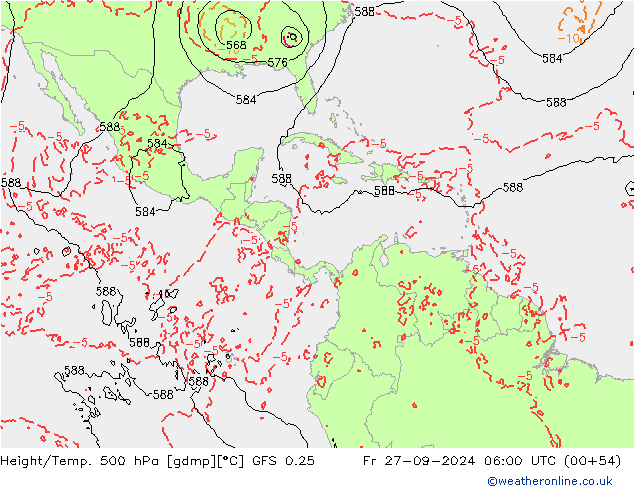 Z500/Rain (+SLP)/Z850 GFS 0.25 пт 27.09.2024 06 UTC