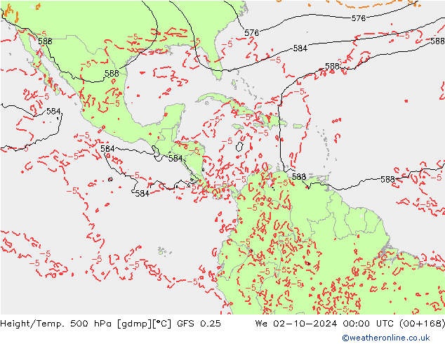 Z500/Rain (+SLP)/Z850 GFS 0.25  02.10.2024 00 UTC