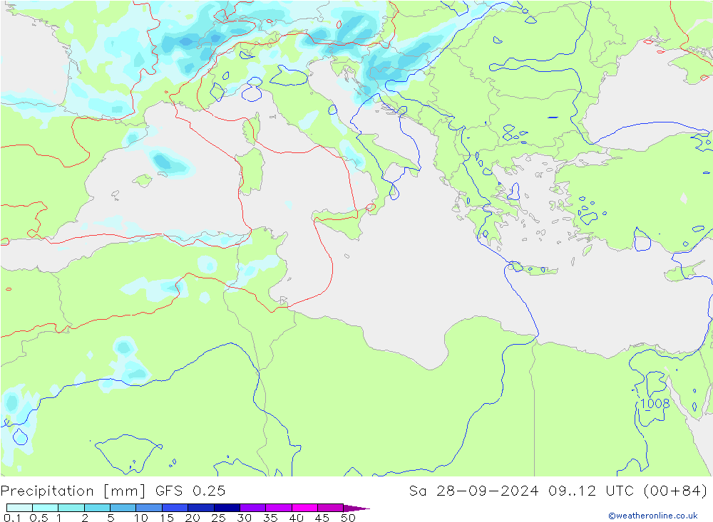 GFS 0.25: Sáb 28.09.2024 12 UTC