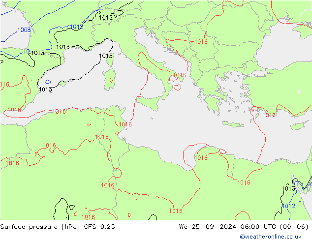 GFS 0.25: ср 25.09.2024 06 UTC