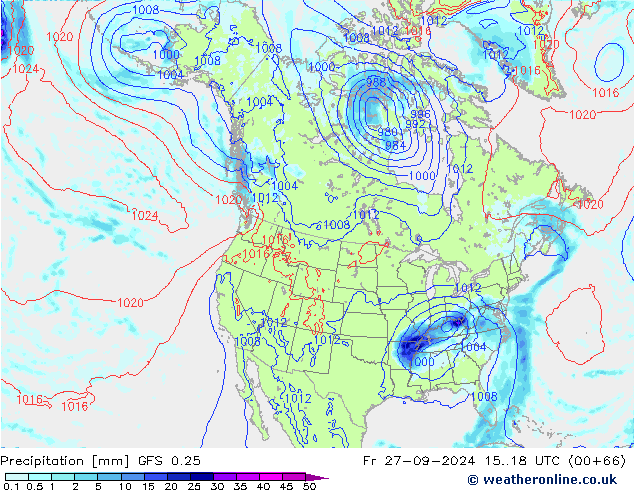 GFS 0.25: пт 27.09.2024 18 UTC