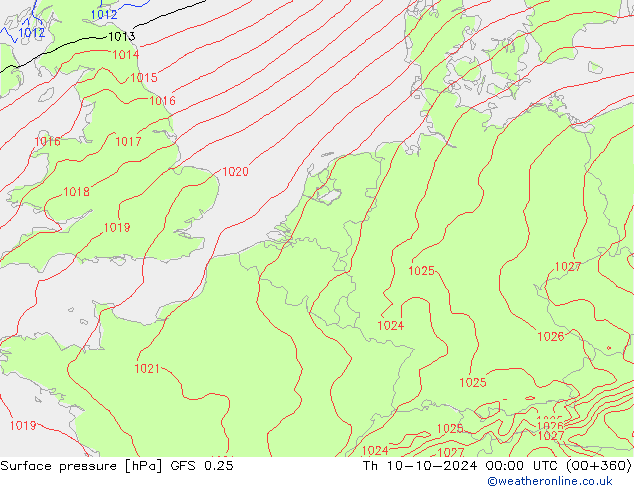 GFS 0.25: Th 10.10.2024 00 UTC