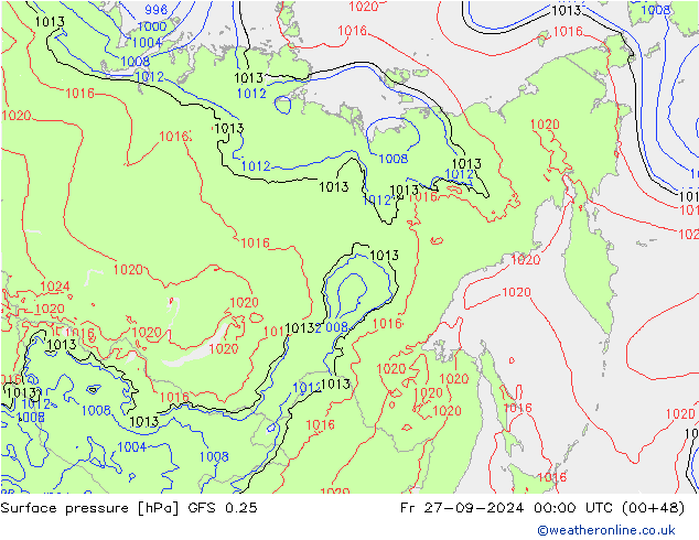 GFS 0.25: Fr 27.09.2024 00 UTC