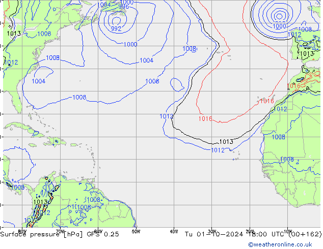 GFS 0.25: Tu 01.10.2024 18 UTC