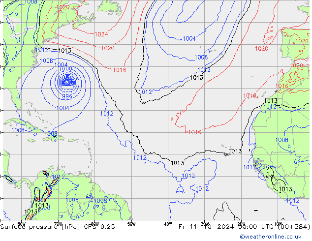 GFS 0.25: Fr 11.10.2024 00 UTC