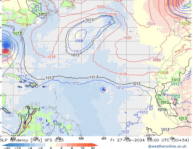 Y. Basıncı eğilimi GFS 0.25 Cu 27.09.2024 06 UTC