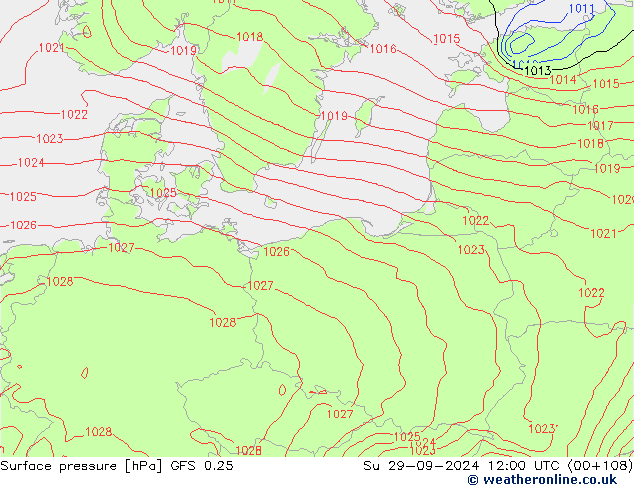 GFS 0.25:  29.09.2024 12 UTC