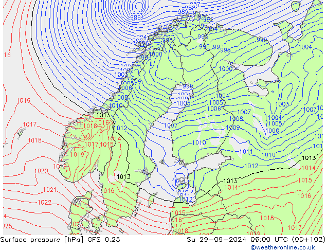 GFS 0.25:  29.09.2024 06 UTC