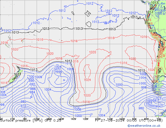 GFS 0.25: vr 27.09.2024 00 UTC