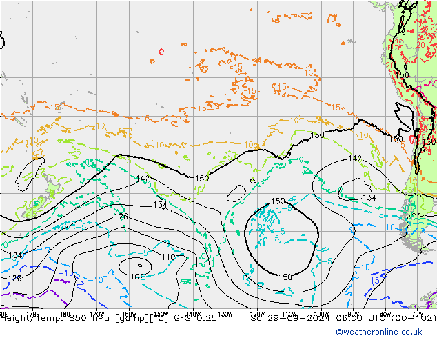 Height/Temp. 850 hPa GFS 0.25 Su 29.09.2024 06 UTC