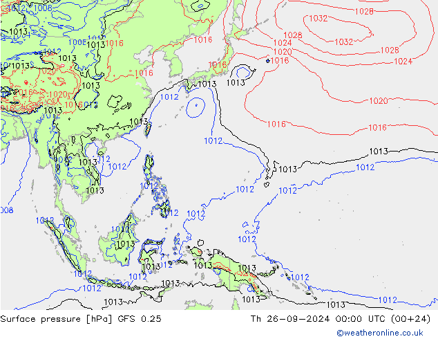 GFS 0.25: jue 26.09.2024 00 UTC