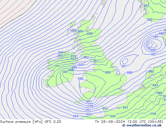 GFS 0.25: do 26.09.2024 12 UTC