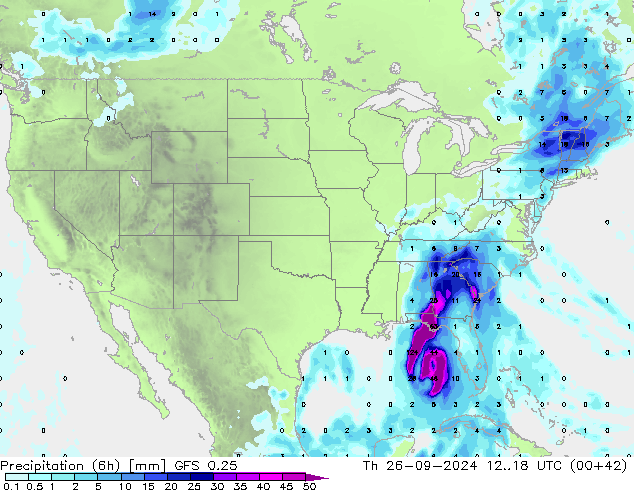 Z500/Rain (+SLP)/Z850 GFS 0.25 Th 26.09.2024 18 UTC