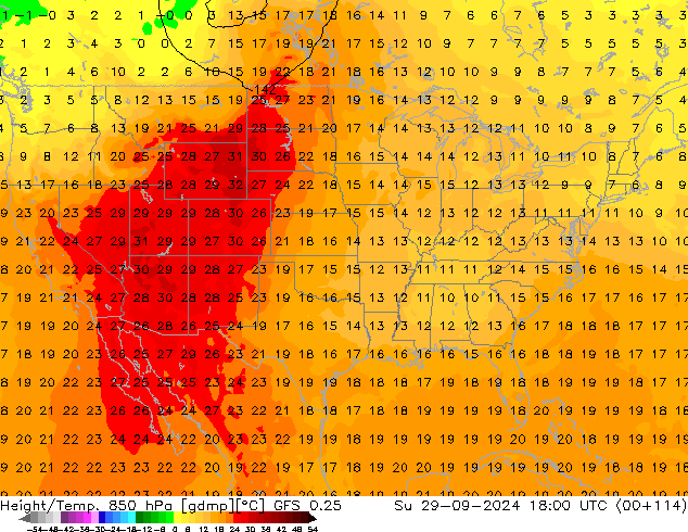 Z500/Rain (+SLP)/Z850 GFS 0.25 So 29.09.2024 18 UTC