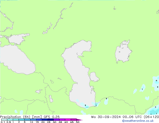 Z500/Yağmur (+YB)/Z850 GFS 0.25 Pzt 30.09.2024 06 UTC