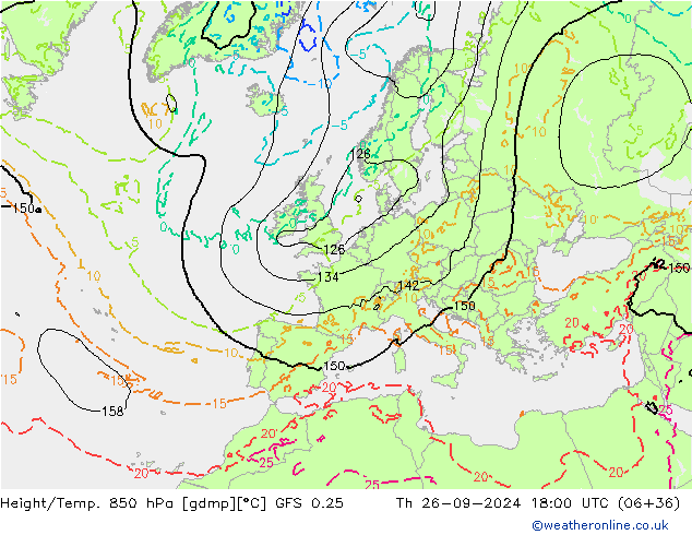 Z500/Regen(+SLP)/Z850 GFS 0.25 do 26.09.2024 18 UTC