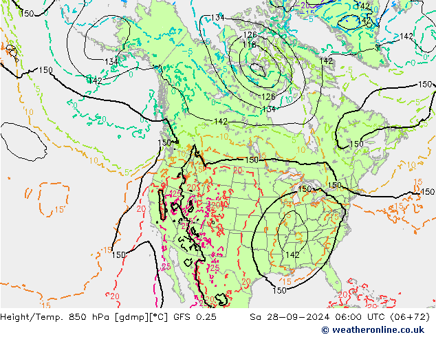 Z500/Rain (+SLP)/Z850 GFS 0.25 So 28.09.2024 06 UTC