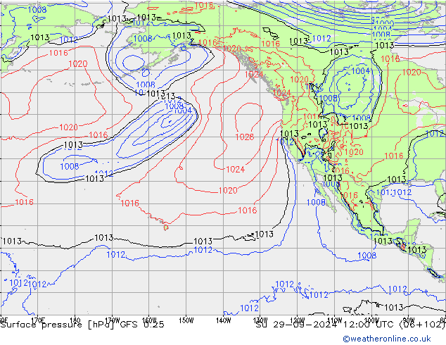 GFS 0.25: Dom 29.09.2024 12 UTC