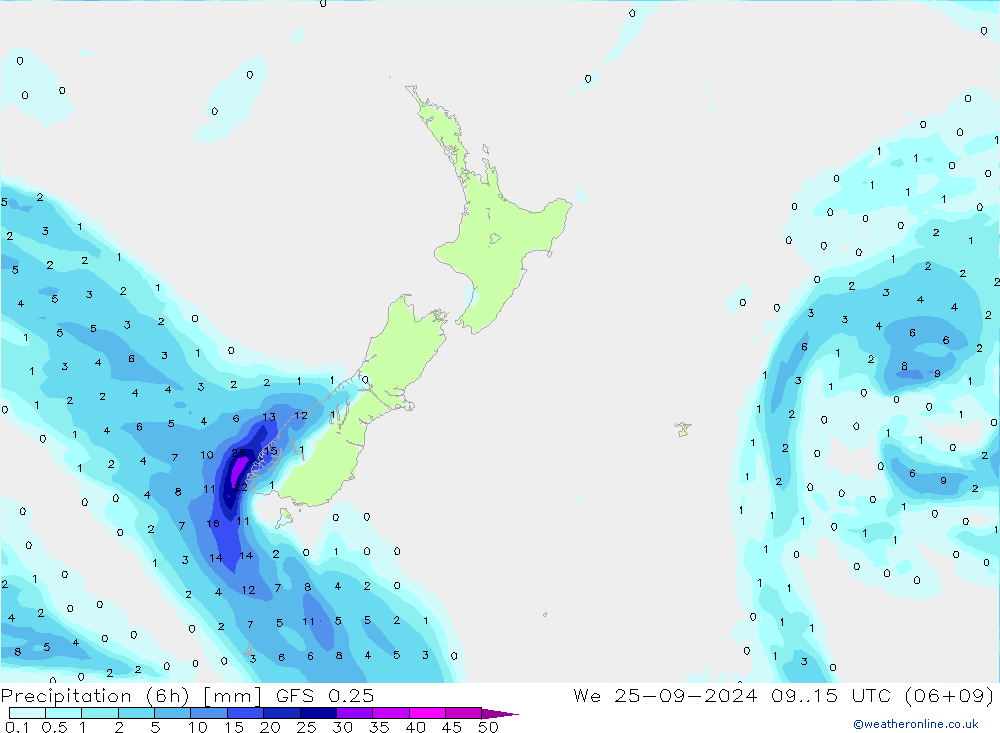 Z500/Regen(+SLP)/Z850 GFS 0.25 wo 25.09.2024 15 UTC