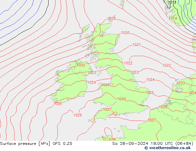 GFS 0.25: Cts 28.09.2024 18 UTC