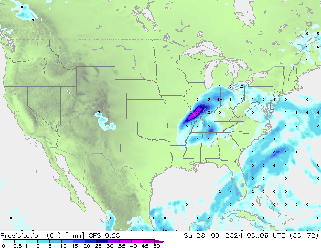 Z500/Rain (+SLP)/Z850 GFS 0.25 so. 28.09.2024 06 UTC