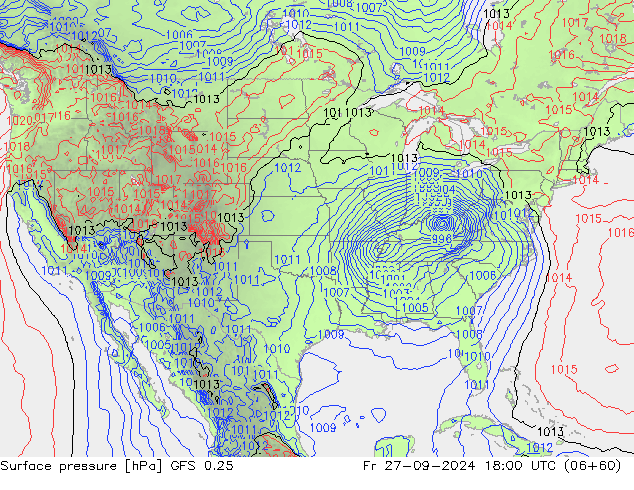 GFS 0.25: vie 27.09.2024 18 UTC