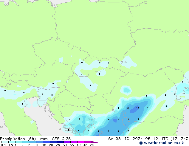 Z500/Rain (+SLP)/Z850 GFS 0.25  05.10.2024 12 UTC