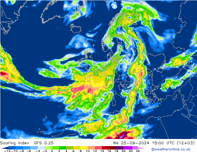 Soaring Index GFS 0.25 We 25.09.2024 15 UTC