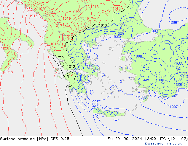 GFS 0.25: Su 29.09.2024 18 UTC