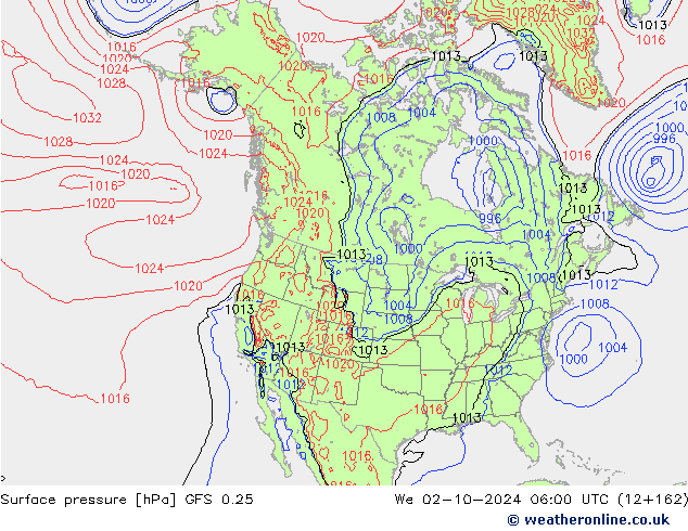 GFS 0.25: śro. 02.10.2024 06 UTC