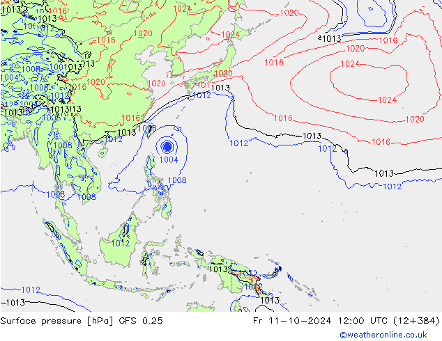 GFS 0.25: Fr 11.10.2024 12 UTC