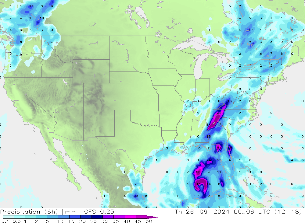 Z500/Yağmur (+YB)/Z850 GFS 0.25 Per 26.09.2024 06 UTC