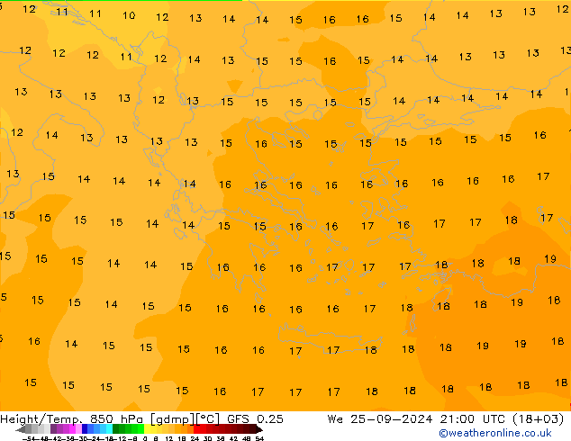 Z500/Rain (+SLP)/Z850 GFS 0.25 mié 25.09.2024 21 UTC