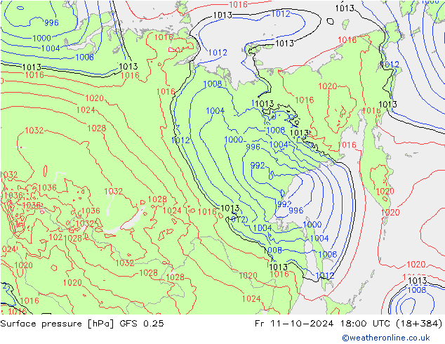 GFS 0.25:  11.10.2024 18 UTC