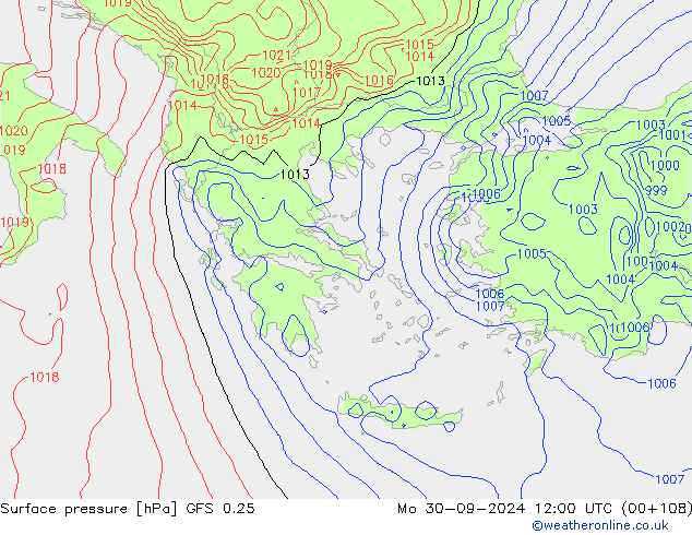 GFS 0.25: Mo 30.09.2024 12 UTC