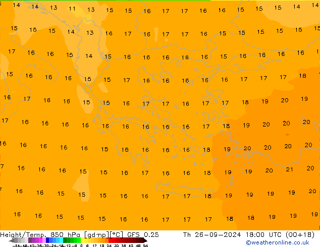 Z500/Rain (+SLP)/Z850 GFS 0.25 Th 26.09.2024 18 UTC