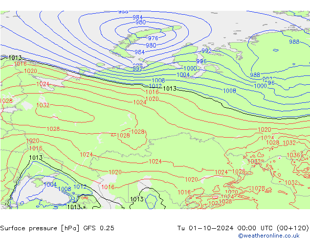 GFS 0.25: mar 01.10.2024 00 UTC