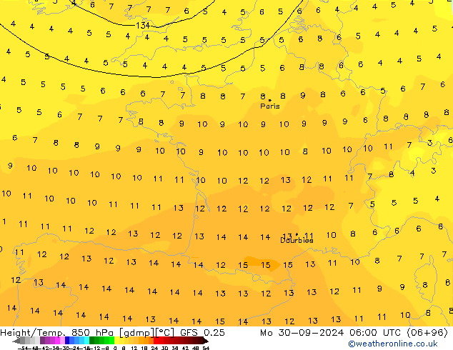 GFS 0.25: ma 30.09.2024 06 UTC