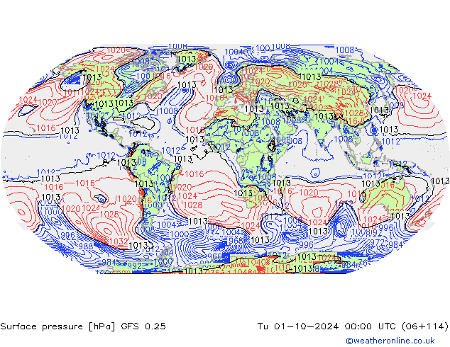 GFS 0.25: di 01.10.2024 00 UTC