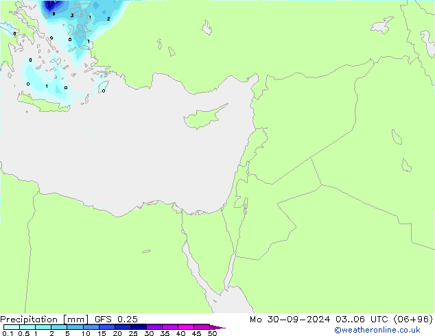 opad GFS 0.25 pon. 30.09.2024 06 UTC